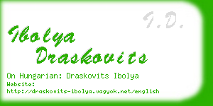 ibolya draskovits business card